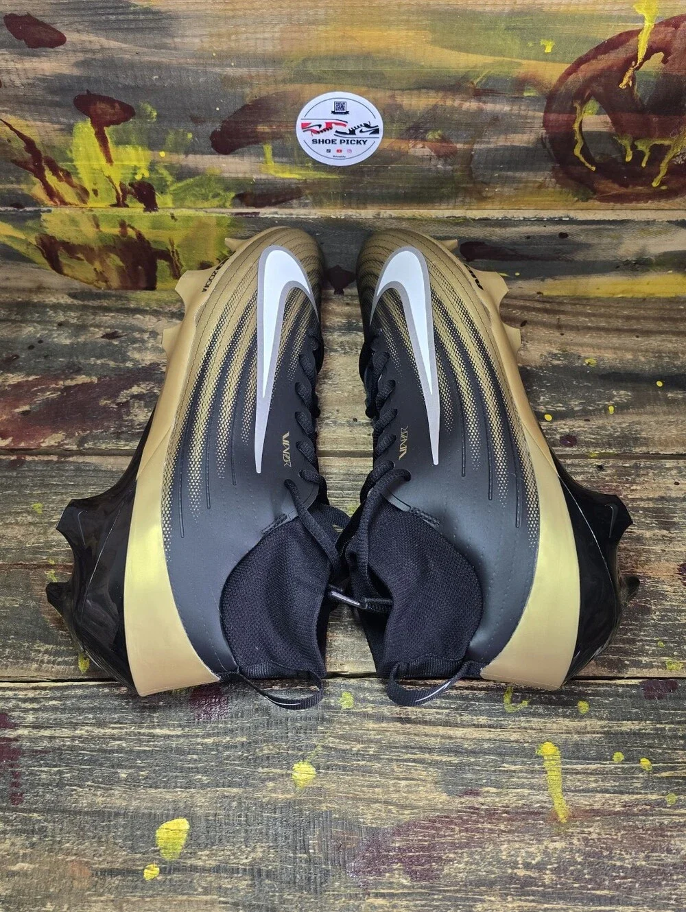 Nike Air Zoom Vapor Pro‎ 1 Football Cleats Black Gold FB3298-003 Men’s Sz 10.5